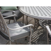 Stone Cast Aluminium 8 Seat Elliptical Dining Setgarden